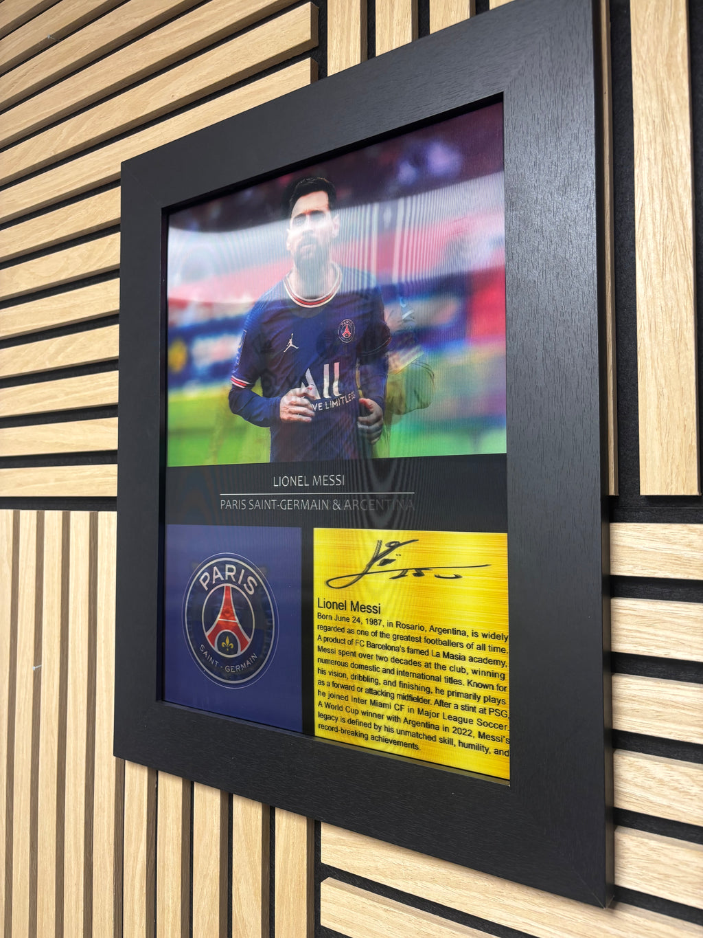 Messi 3D Lenticular Poster Framed 30x40cm