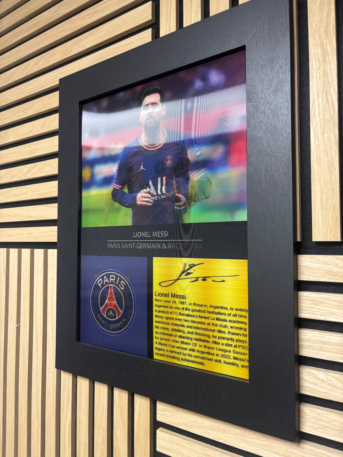 Messi 3D Lenticular Poster Framed 30x40cm