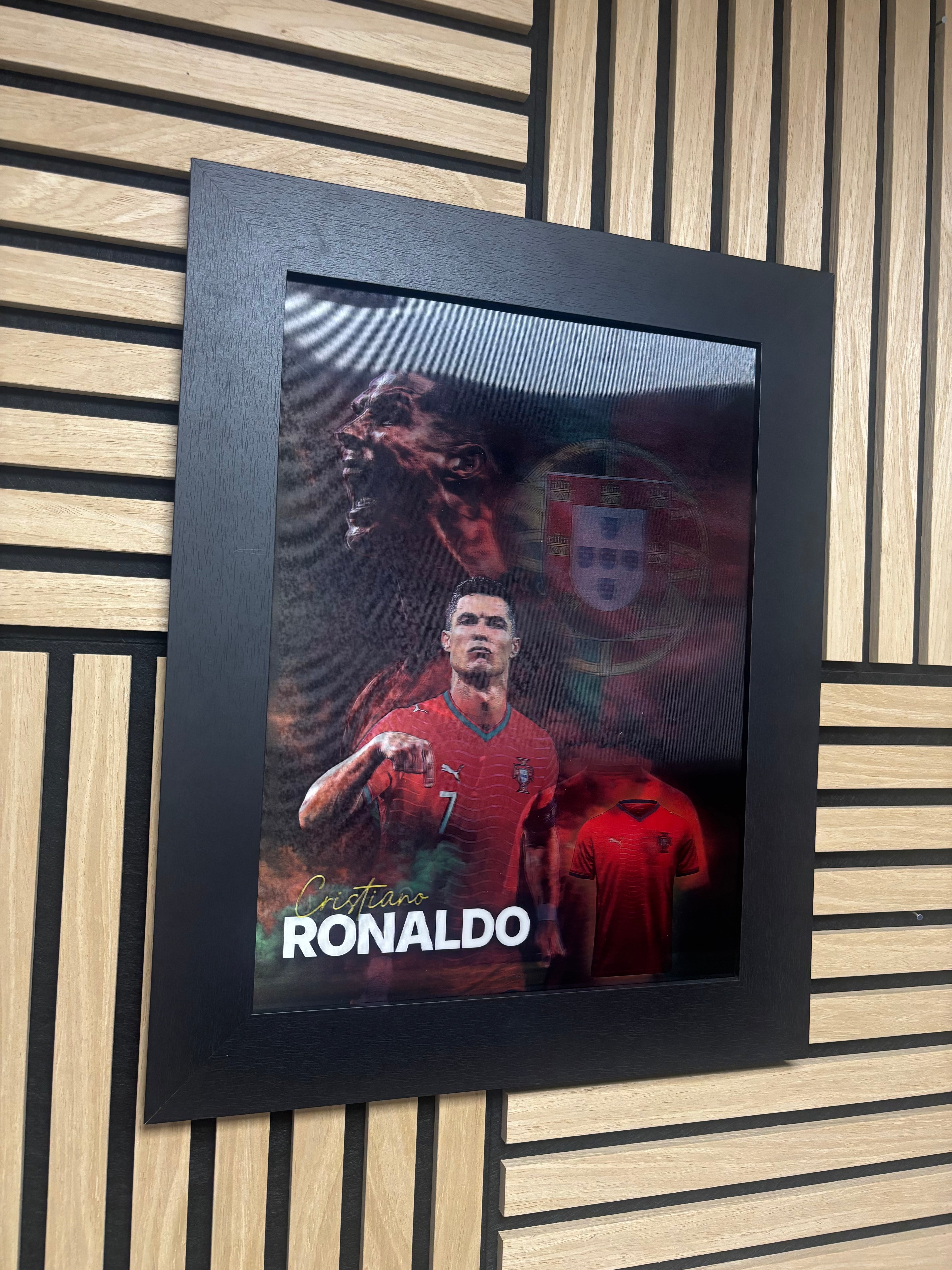 Cristiano Ronaldo 3D Lenticular Poster Framed 30x40cm