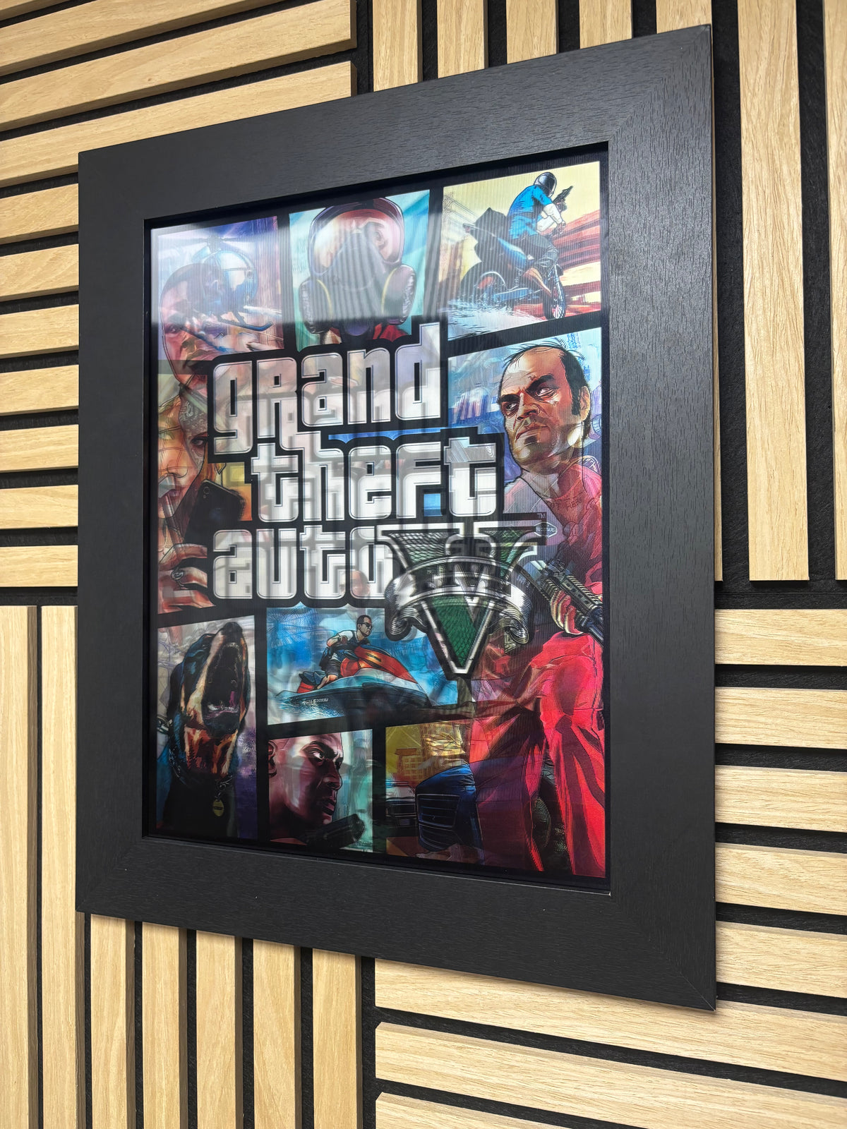 GTA 5 3D Lenticular Poster Framed 30x40cm