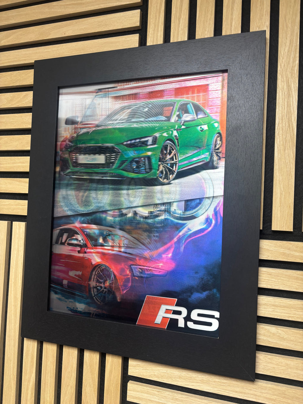 Audi 3D Lenticular Posters Framed 30x40cm