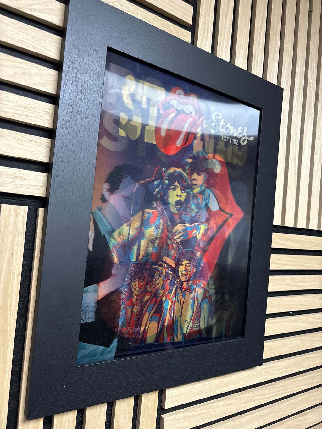 Rolling Stones 3D Lenticular Poster Framed 30x40cm
