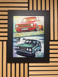 Volkswagen 3D Lenticular Poster Framed 30x40cm