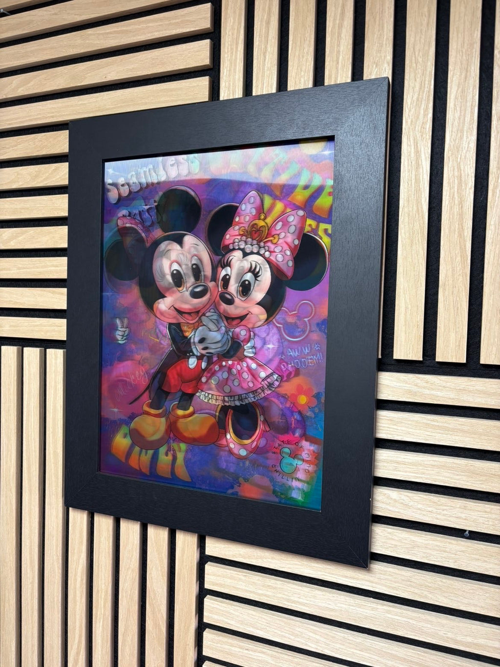 Mickey / Minnie Mouse 3D Lenticular Poster Framed 30x40cm