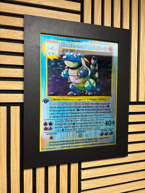 Charizard Blastoise Venosaur 3D Lenticular Poster Framed 30x40cm