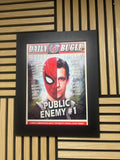 Spiderman Newspaper 3D Lenticular Poster Framed 30x40cm