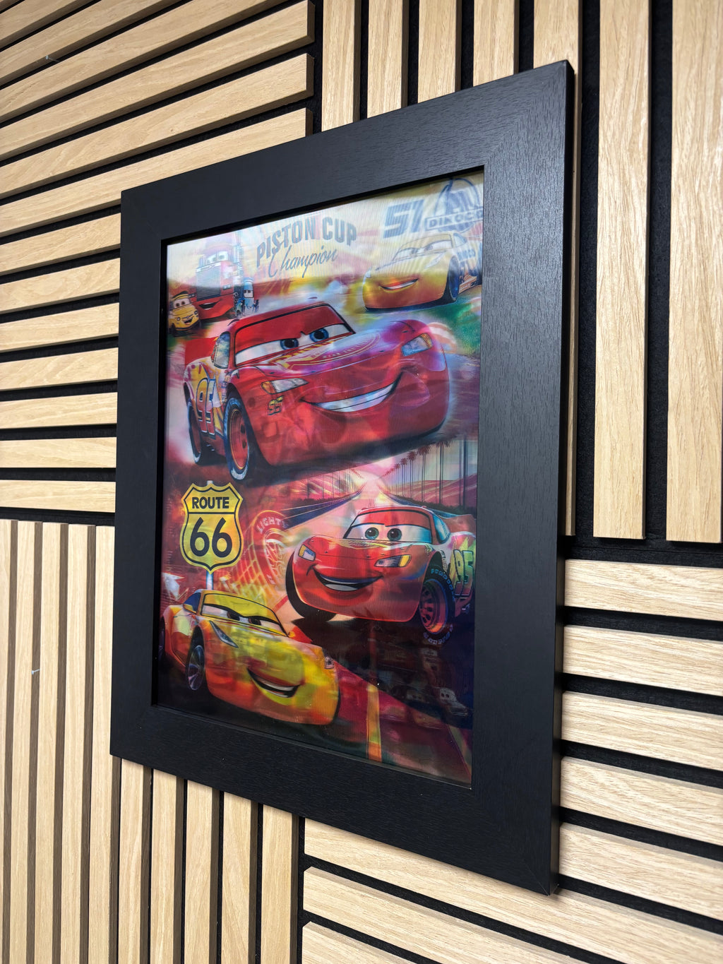 Cars 3D Lenticular Poster Framed 30x40cm