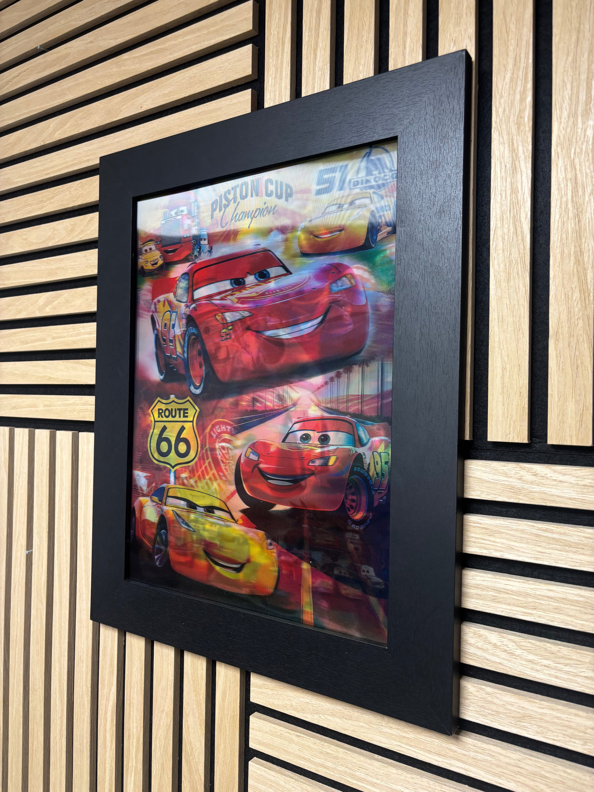 Cars 3D Lenticular Poster Framed 30x40cm