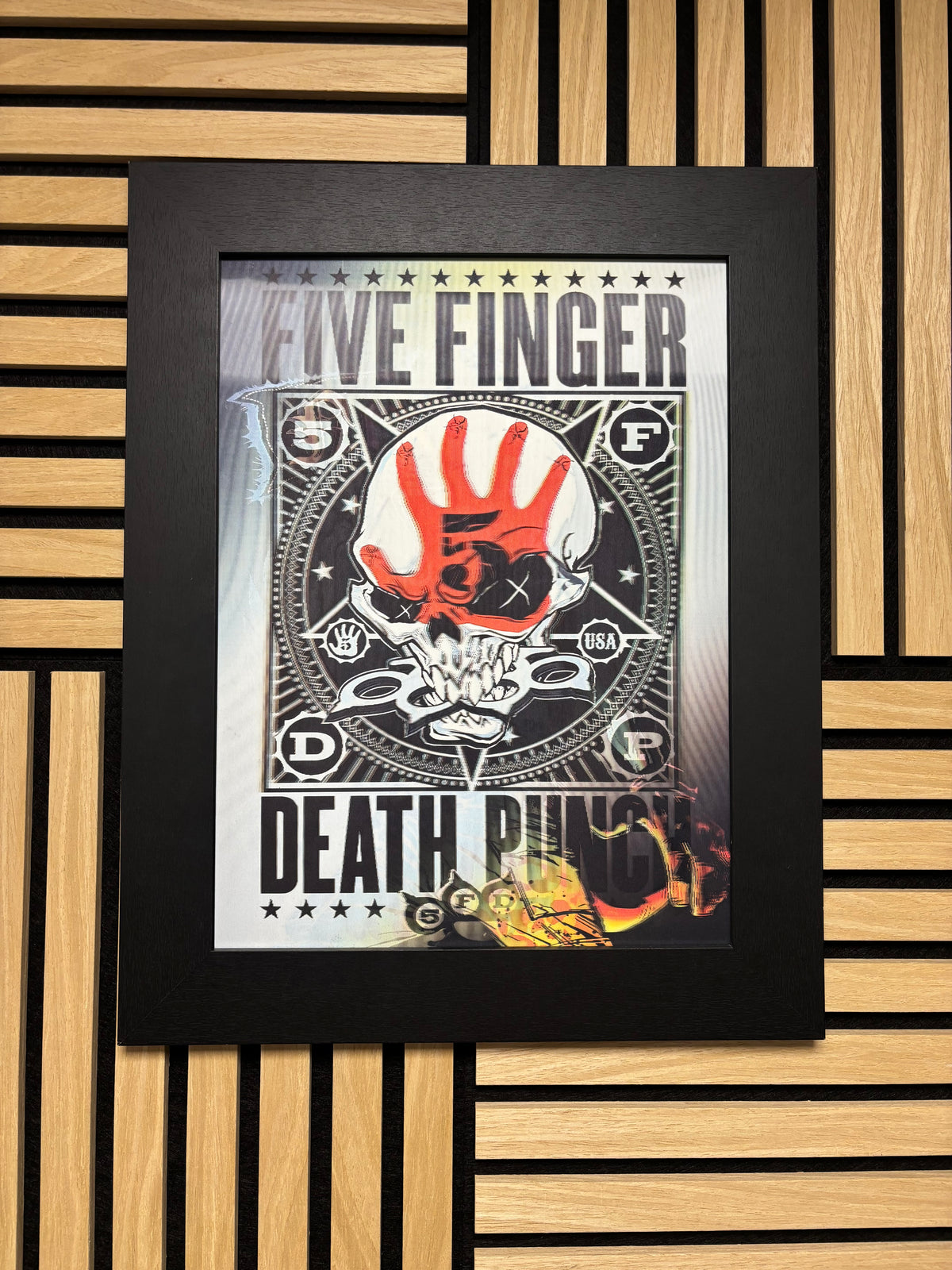 Five Finger 3D Lenticular Poster Framed 30x40cm