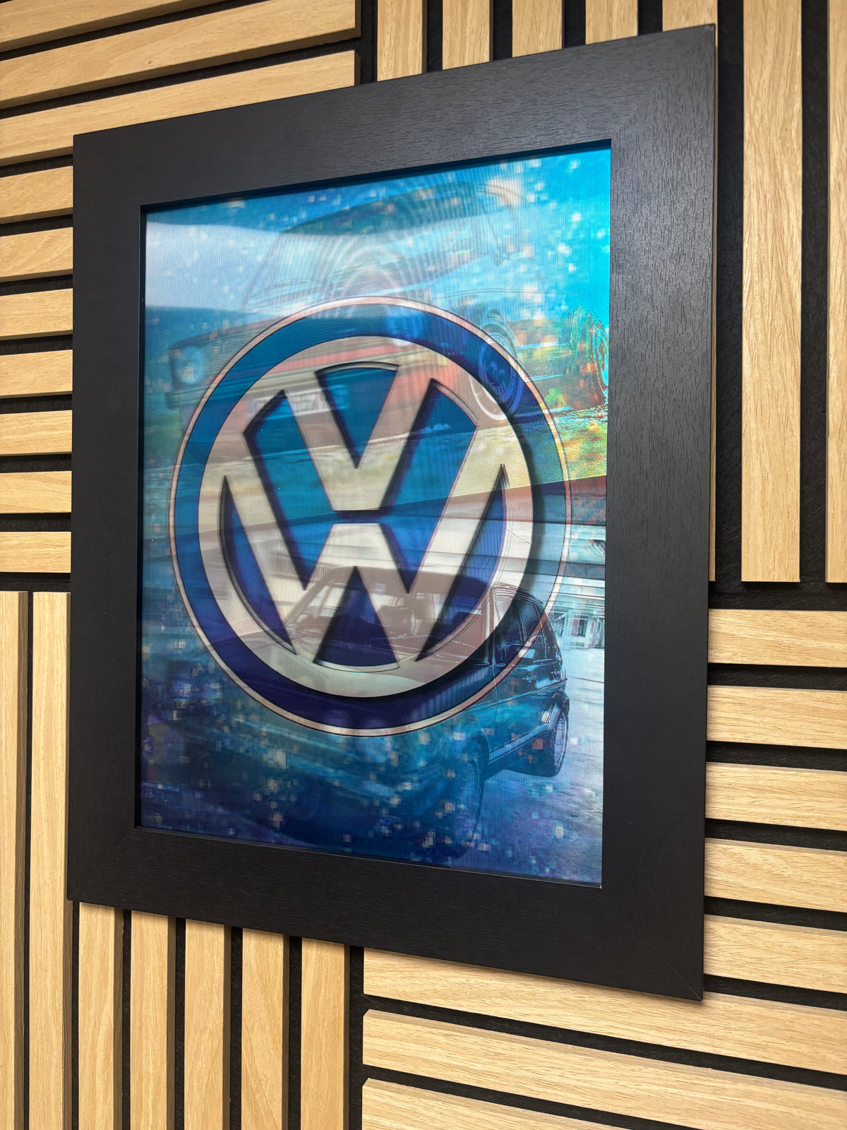 Volkswagen 3D Lenticular Poster Framed 30x40cm