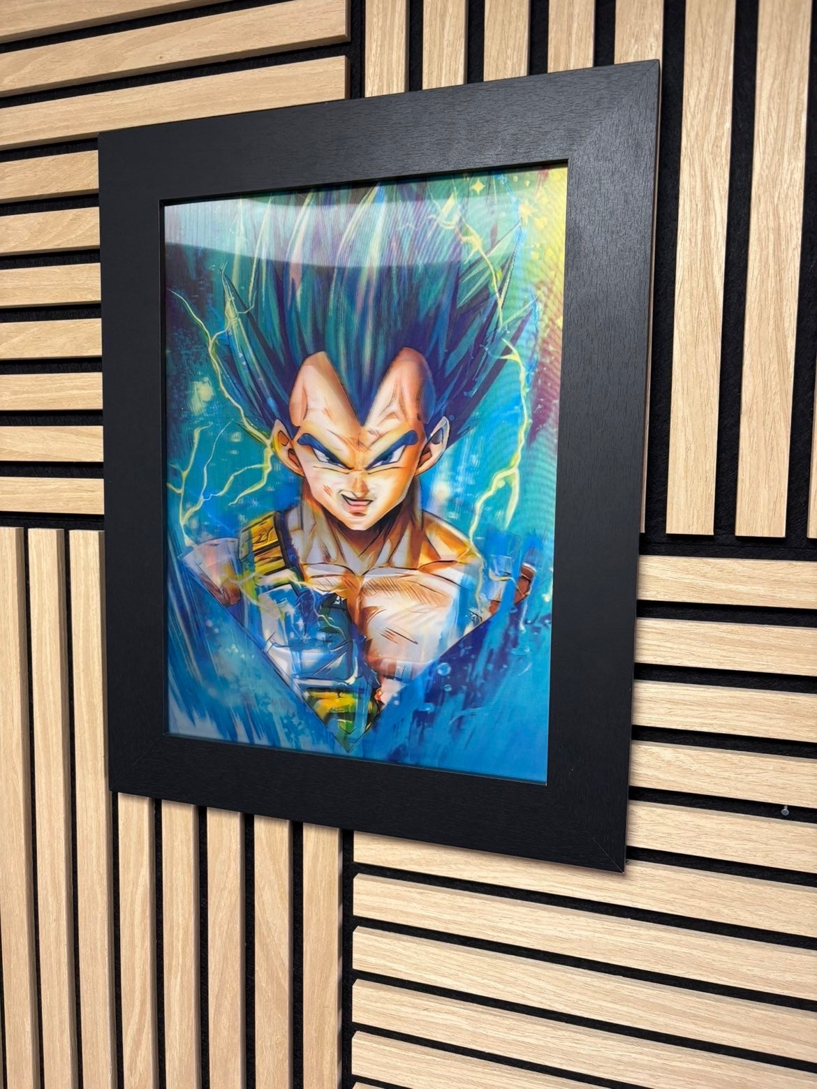 Vegeta Dragon BallZ 3D Lenticular Poster Framed 30x40cm
