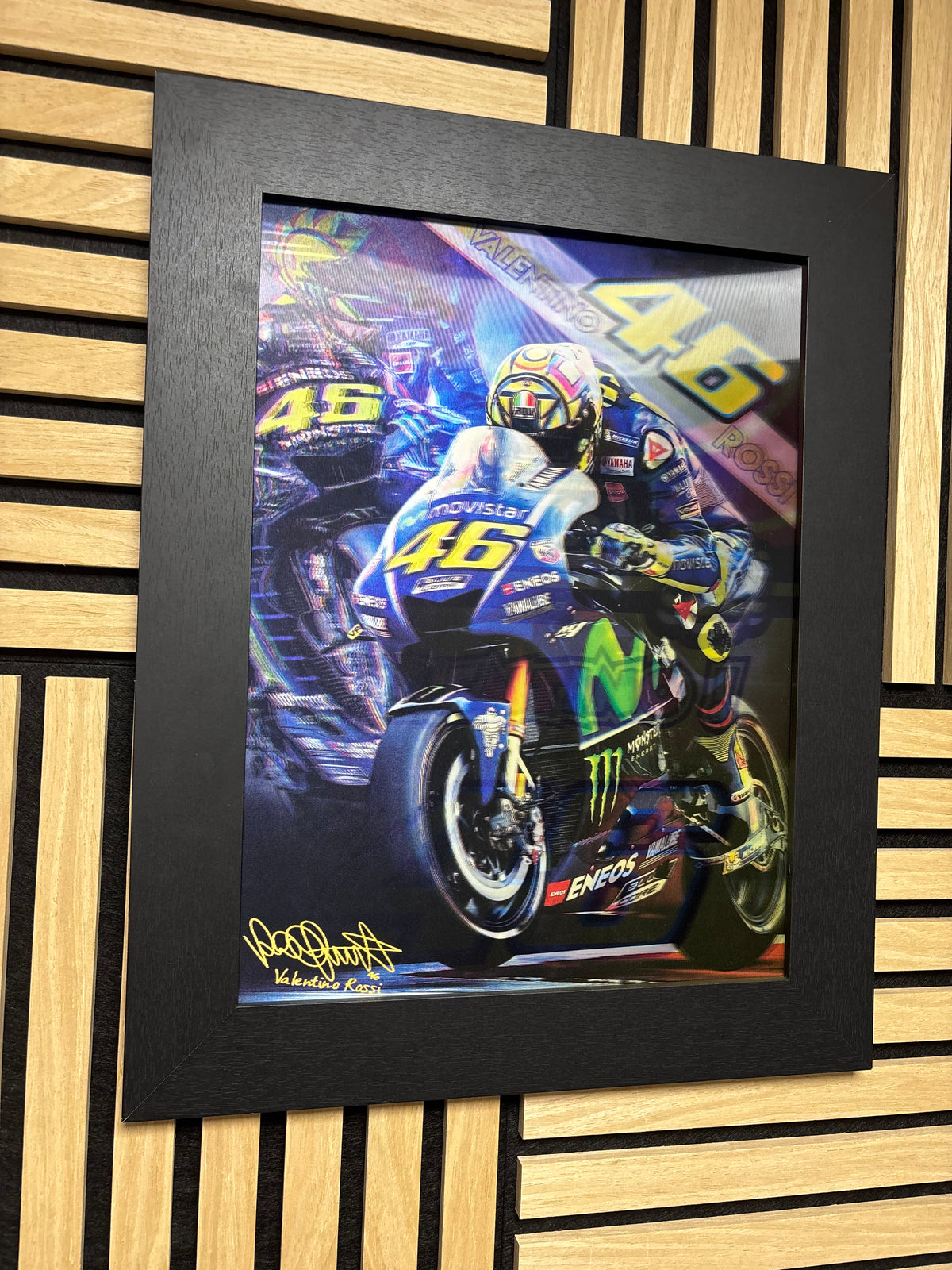 Valentino Rossi 3D Lenticular Poster Framed 30x40cm