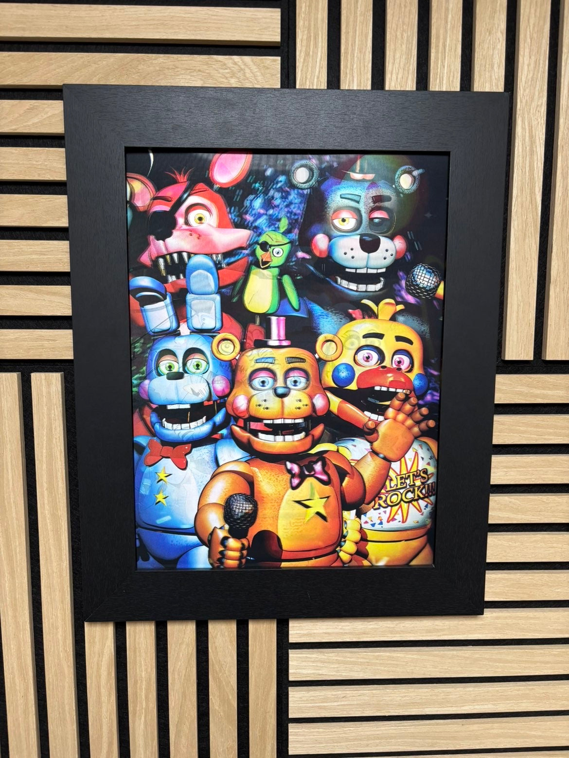 Five Nights At Freddy’s 3D Lenticular Poster Framed 30x40cm