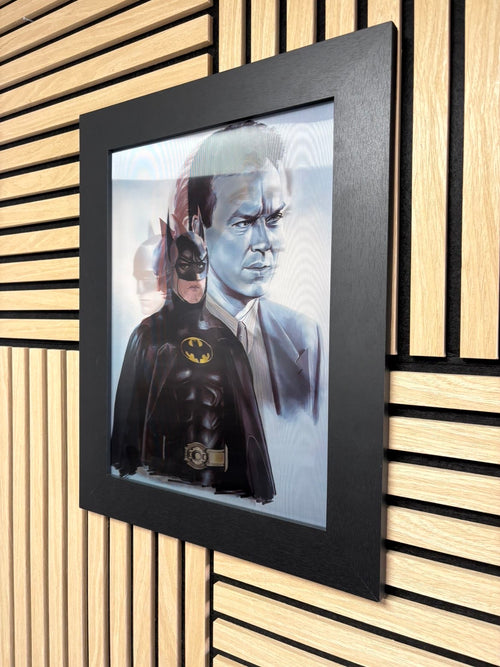 Batman Through Time 3D Lenticular Poster Framed 30x40cm