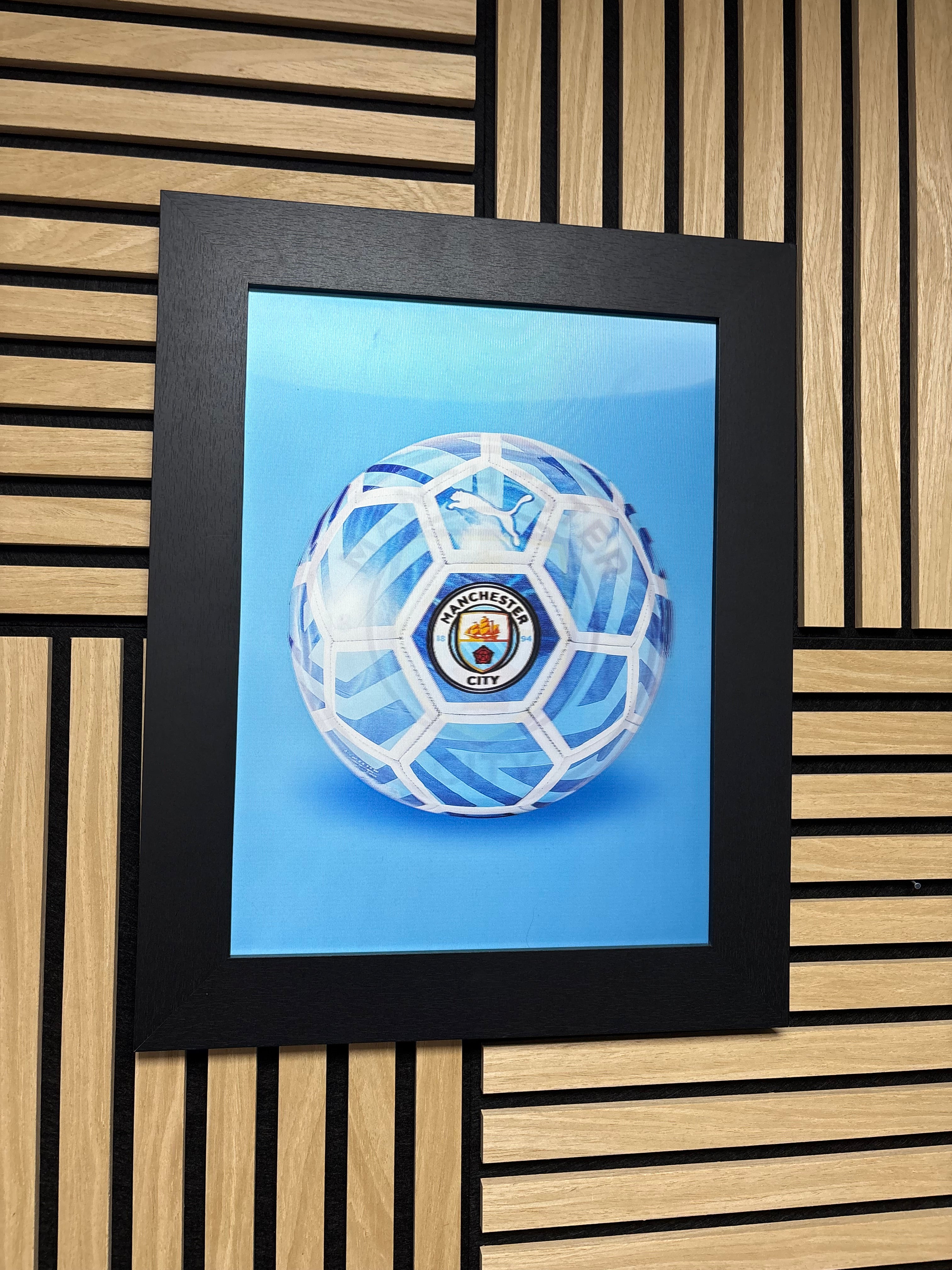Manchester City 3D Lenticular Poster Framed 30x40cm