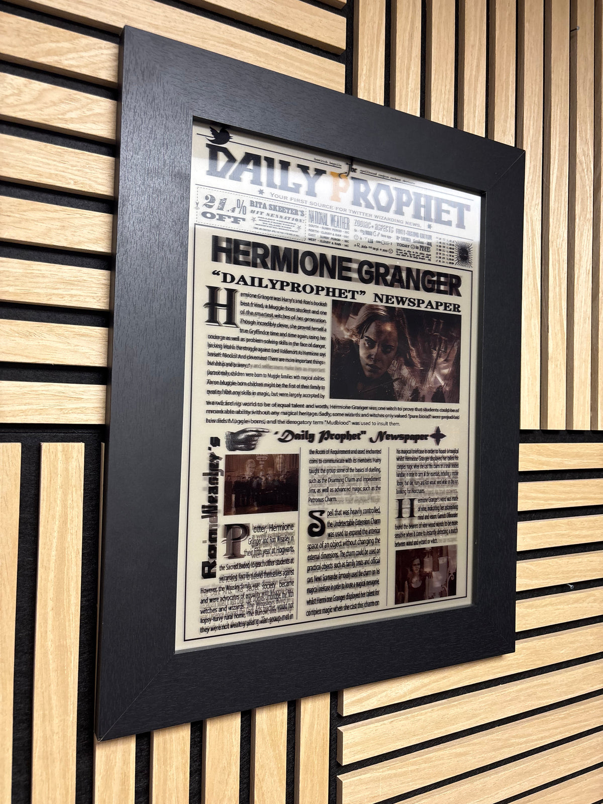 Harry Potter Newspaper 3D Lenticular Poster Framed 30x40cm