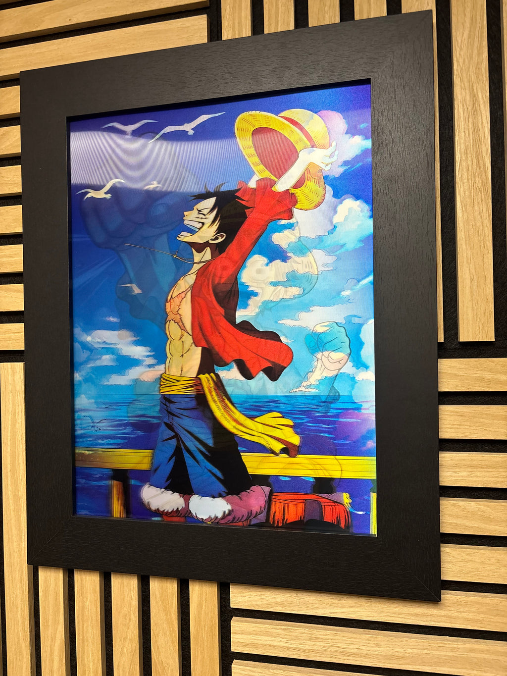 One Piece 3D Lenticular Poster Framed 30x40cm