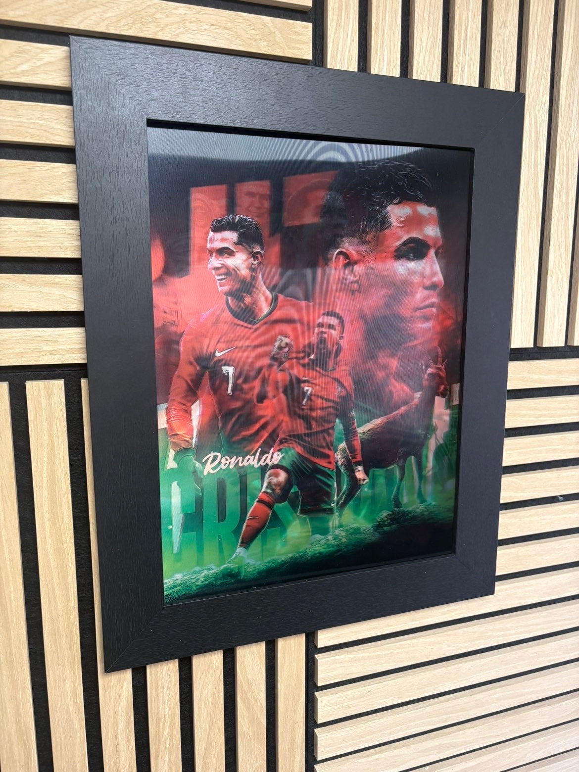 Ronaldo CR7 3D Lenticular Poster Framed 30x40cm
