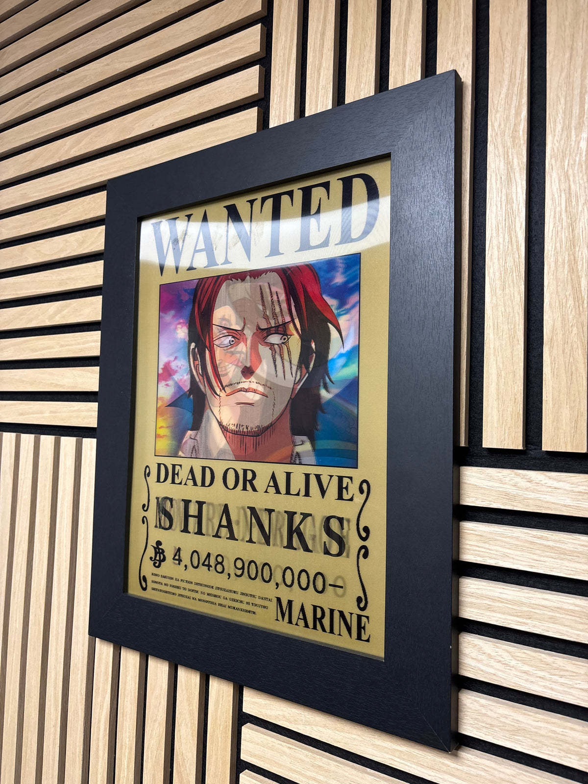 Anime Wanted 3D Lenticular Poster Framed 30x40cm