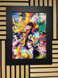 One Piece 3D Lenticular Poster Framed 30x40cm