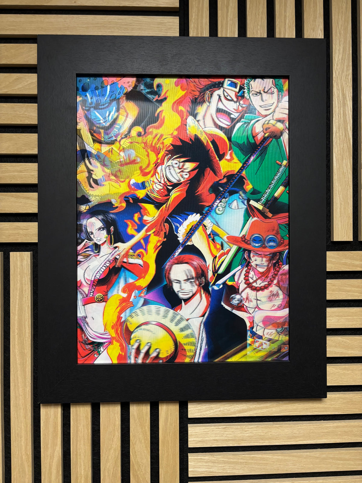 One Piece 3D Lenticular Poster Framed 30x40cm