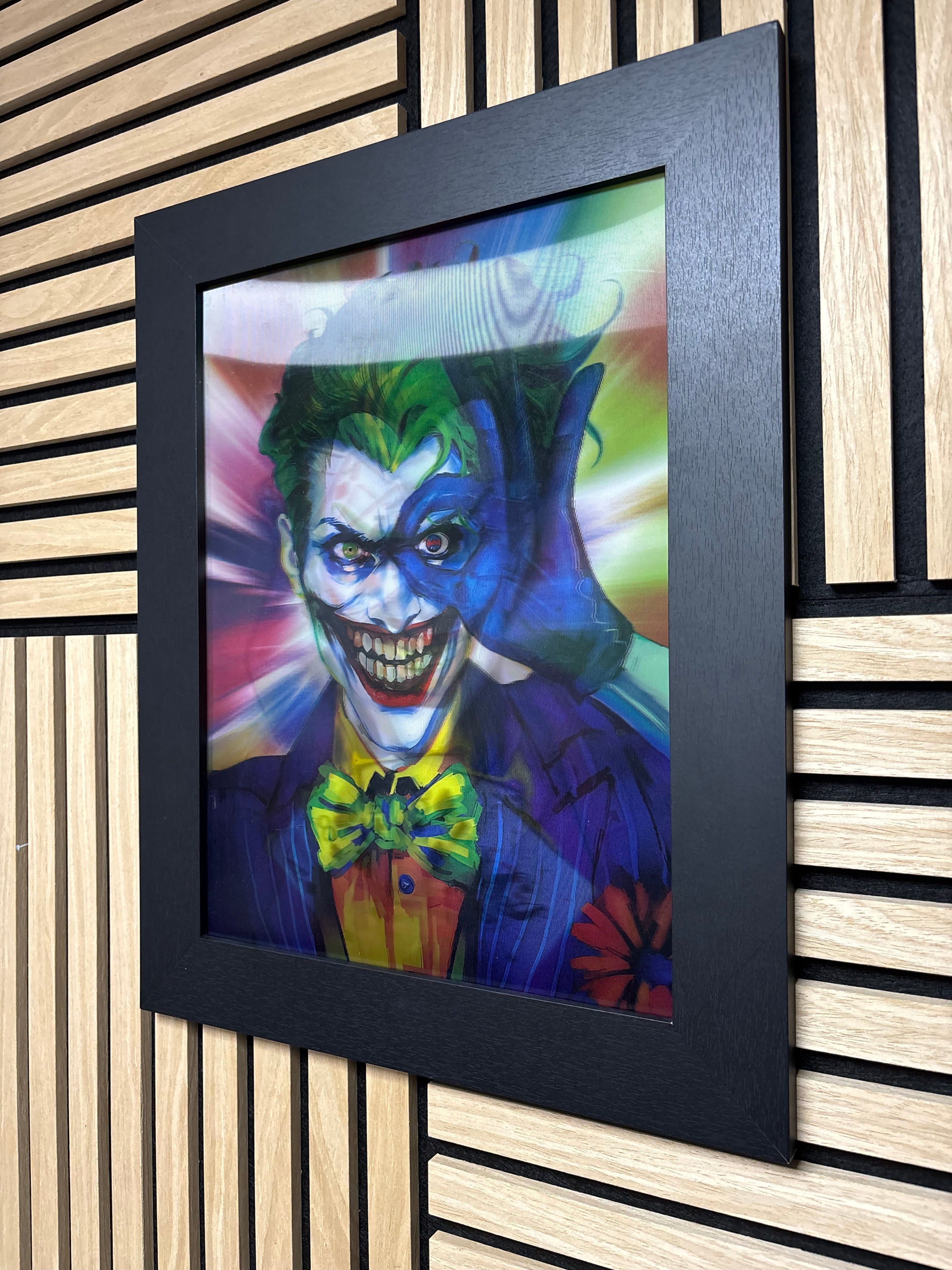 Joker Cards 3D Lenticular Poster Framed 30x40cm