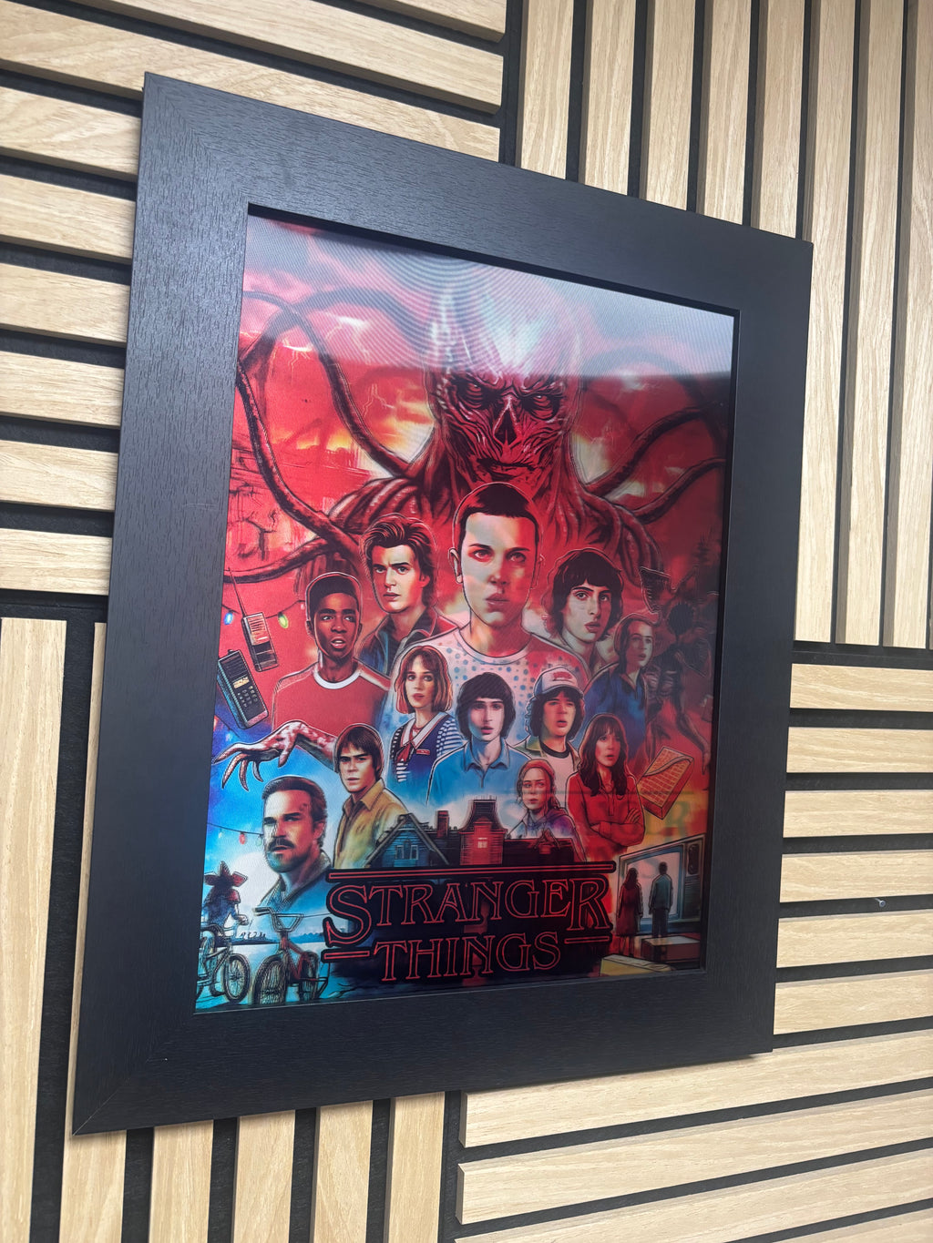 Stranger Things 3D Lenticular Poster Framed 30x40cm