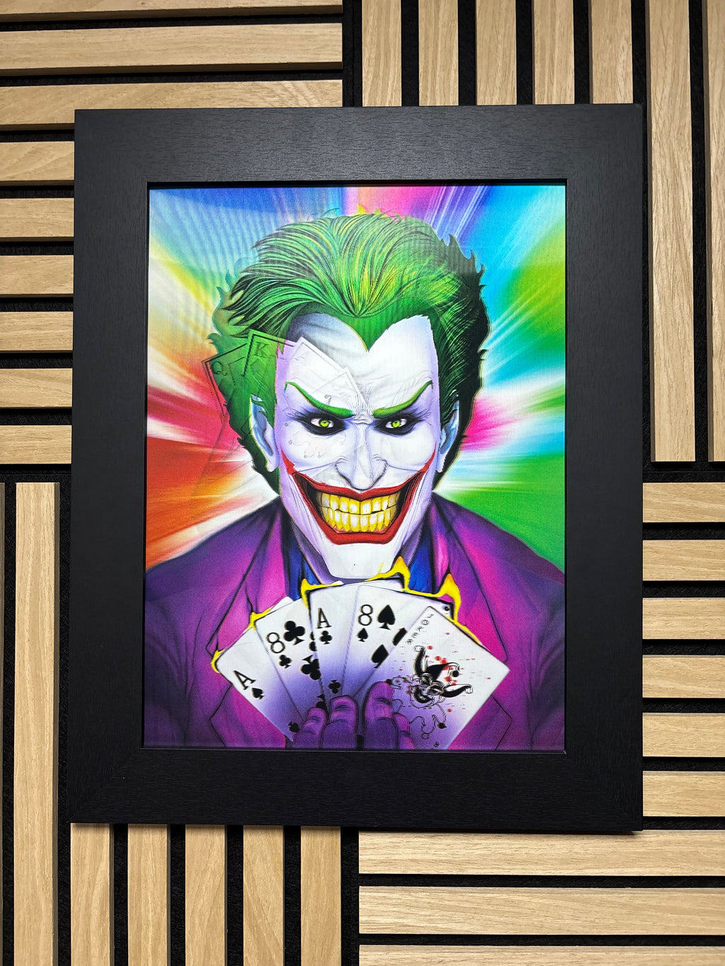 Joker Cards 3D Lenticular Poster Framed 30x40cm