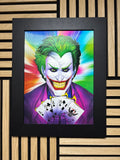 Joker Cards 3D Lenticular Poster Framed 30x40cm
