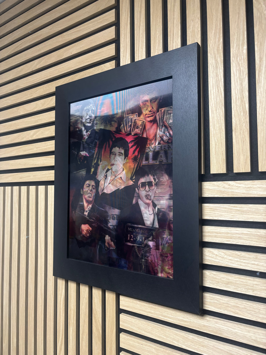 Scarface 3D Lenticular Poster Framed 30x40cm