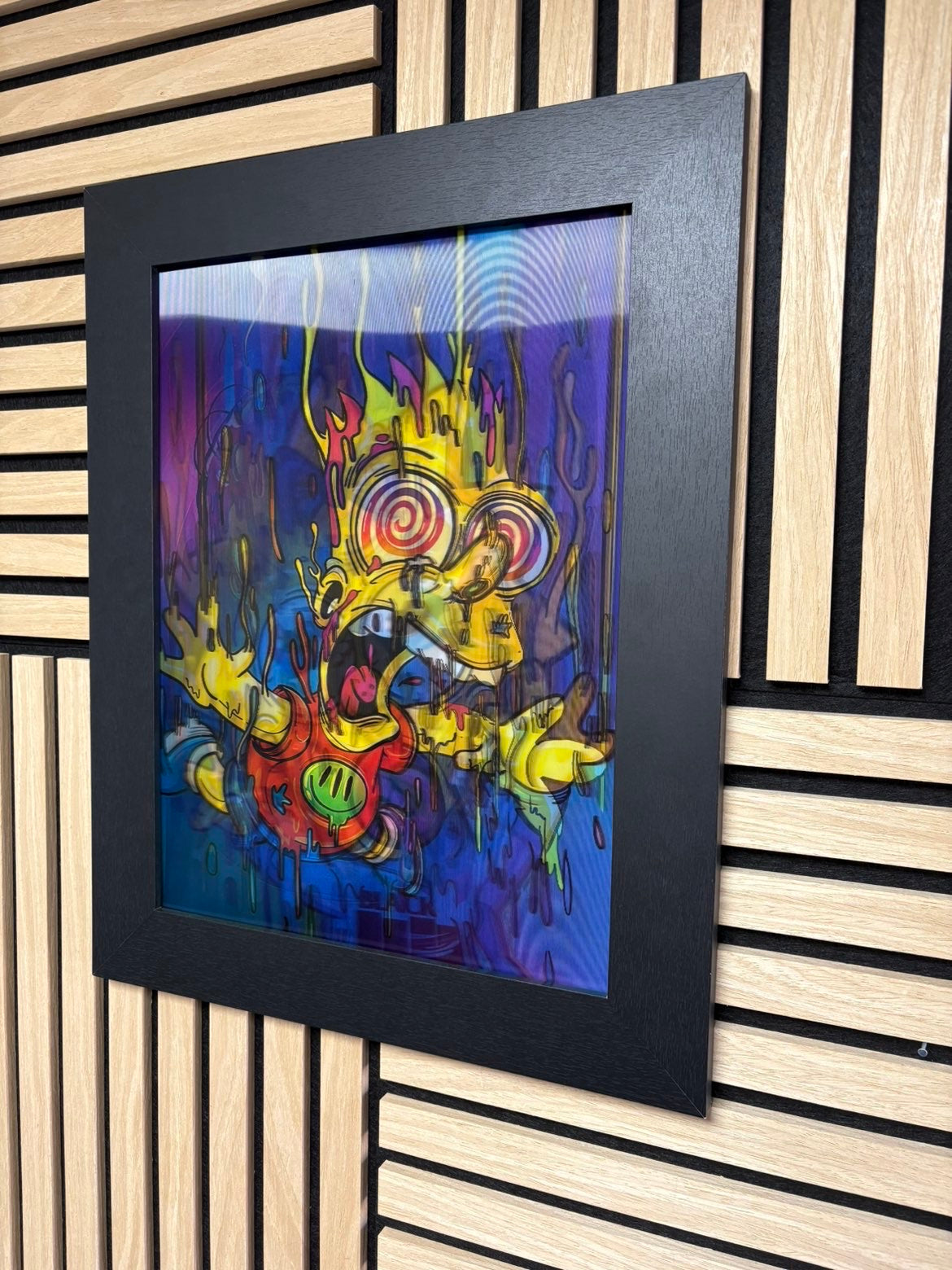 Simpson Blur 3D Lenticular Poster Framed 30x40cm