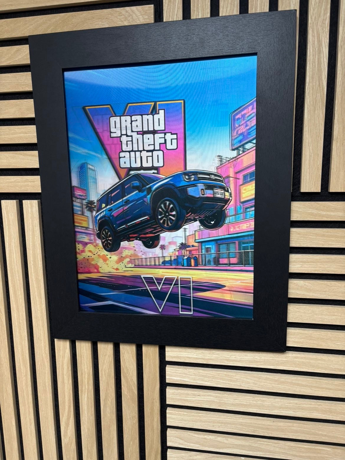 GTA 6 3D Lenticular Poster Framed 30x40cm