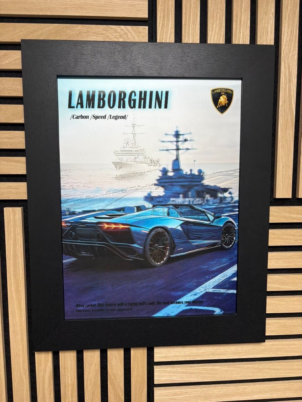 Lamborghini 3D Lenticular Poster Framed 30x40cm