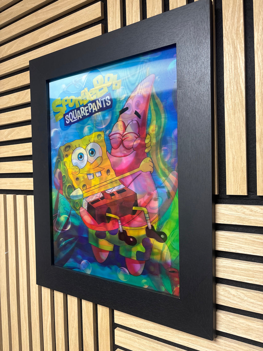 SpongeBob 3D Lenticular Poster Framed 30x40cm