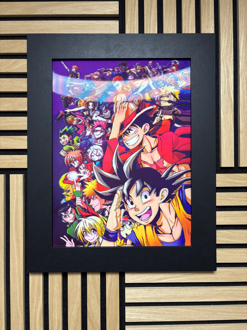 One Piece Anime 3D Lenticular Poster Framed 30x40cm