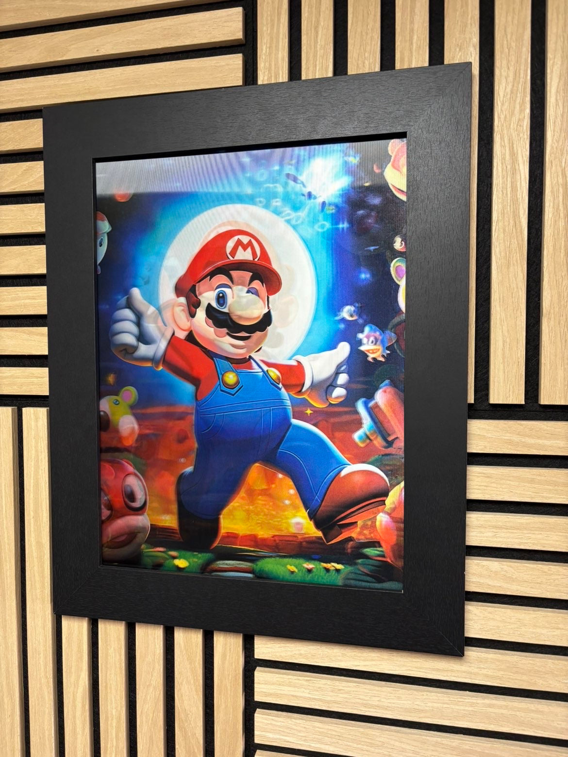 Mario #2 3D Lenticular Poster Framed 30x40cm