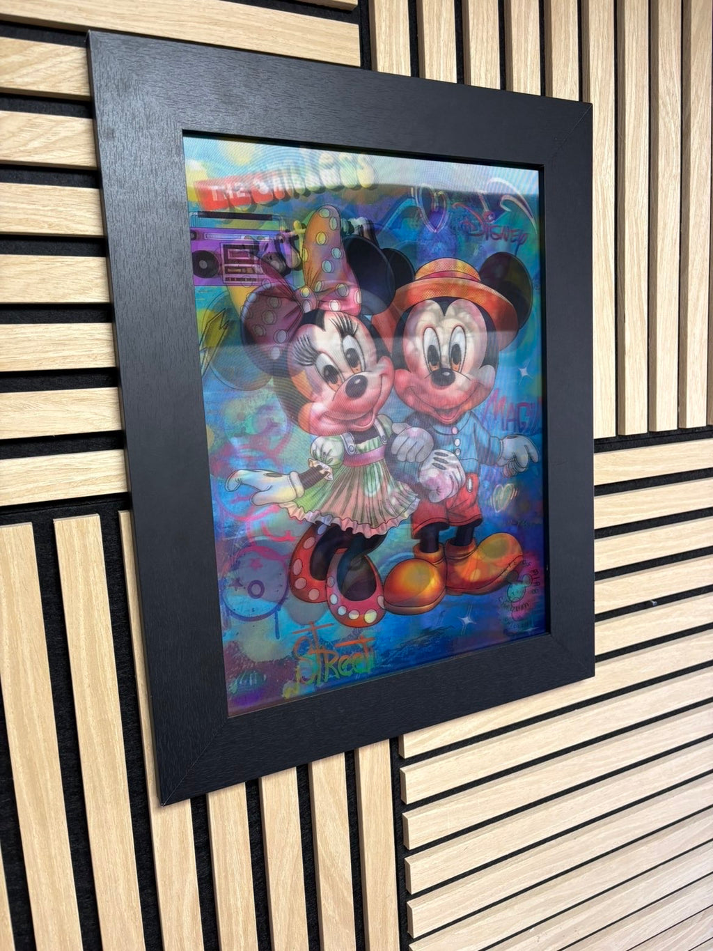 Mickey / Minnie Mouse 3D Lenticular Poster Framed 30x40cm