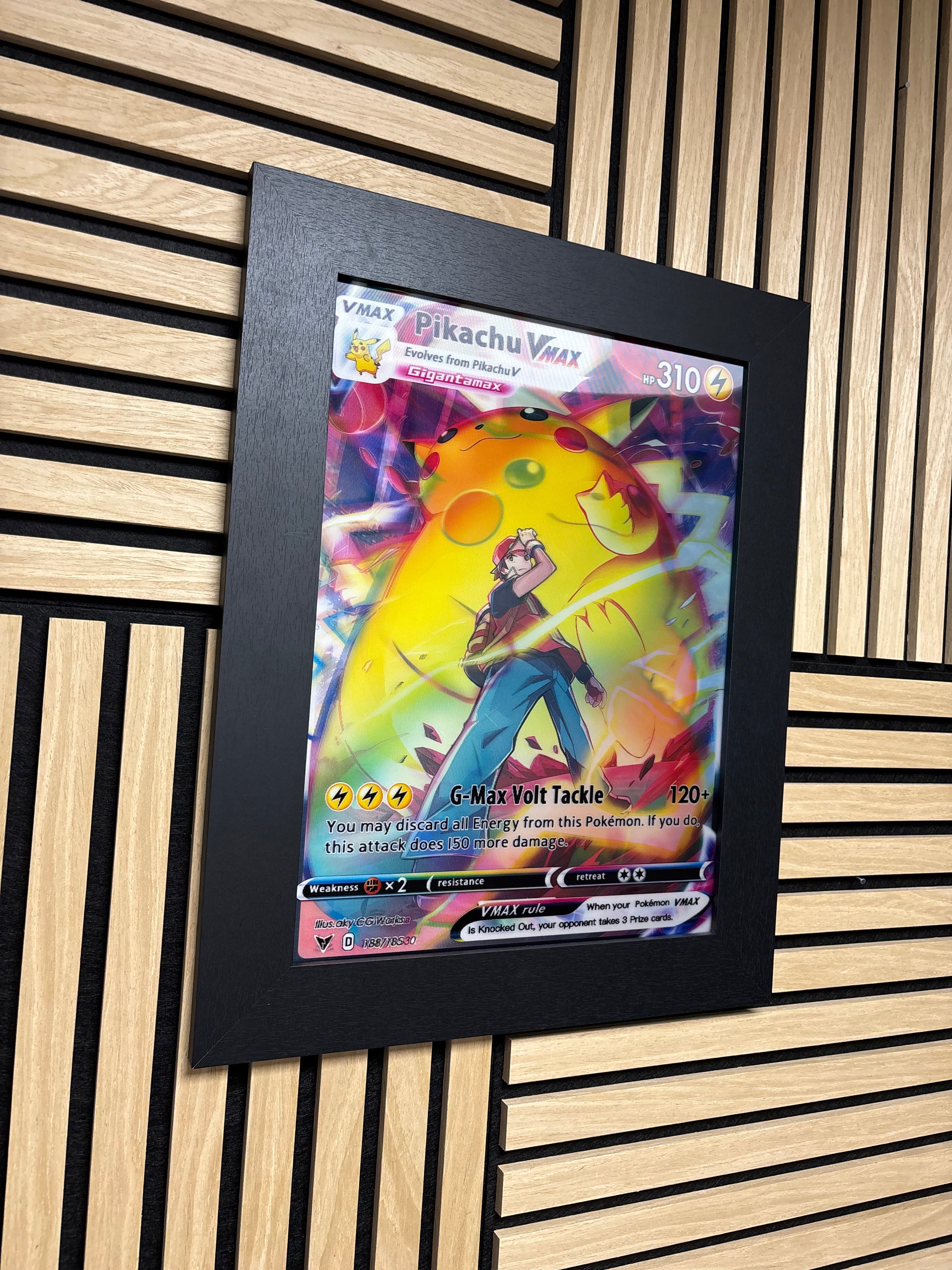 Pikachu VMax 3D Lenticular Poster Framed 30x40cm