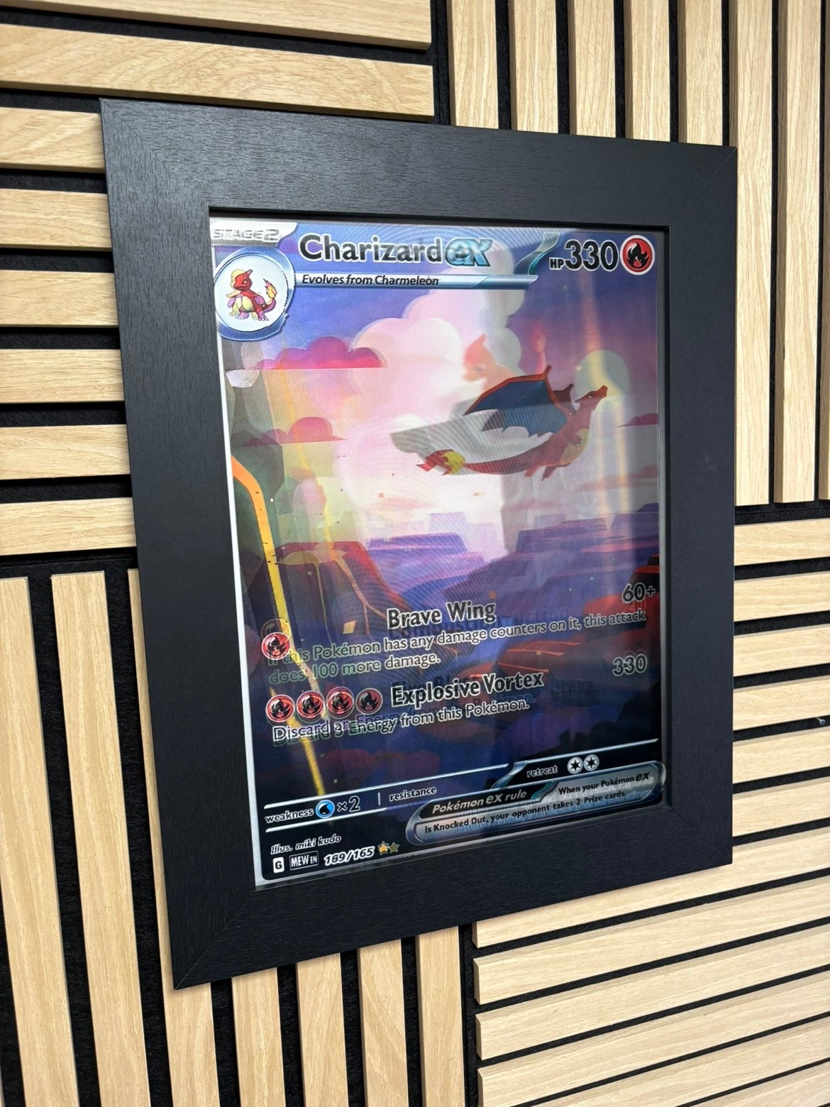 Charmeleon Charizard 3D Lenticular Poster Framed 30x40cm