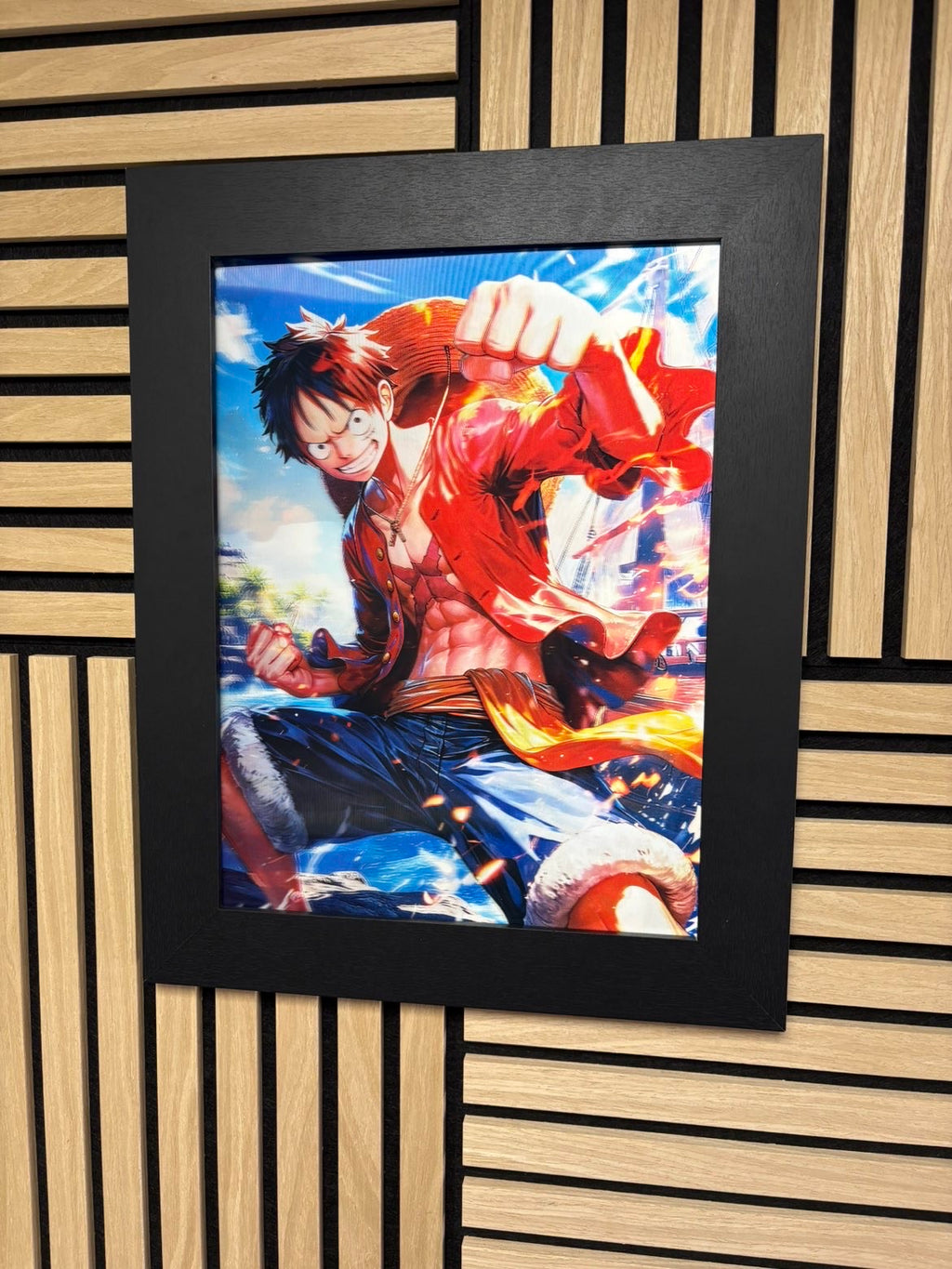 One Piece 3D Lenticular Poster Framed 30x40cm