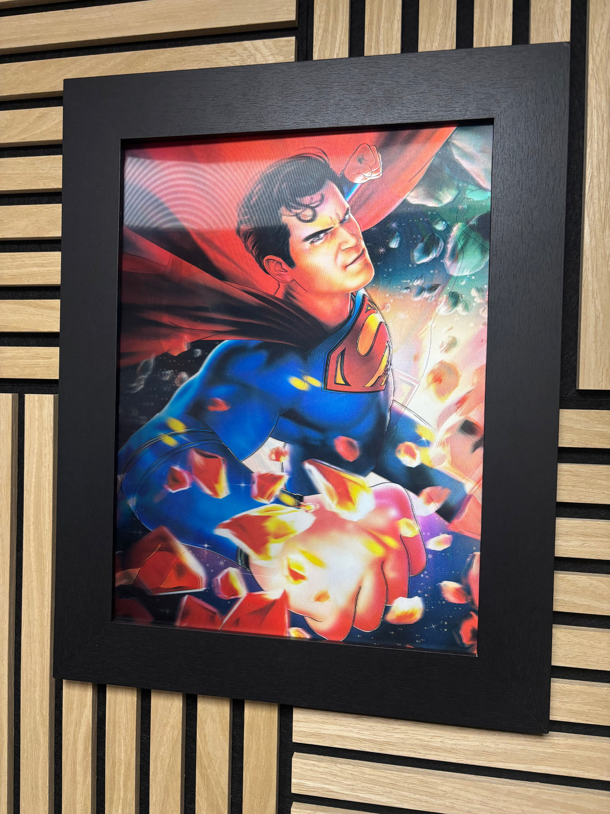 Superman 3D Lenticular Poster Framed 30x40cm
