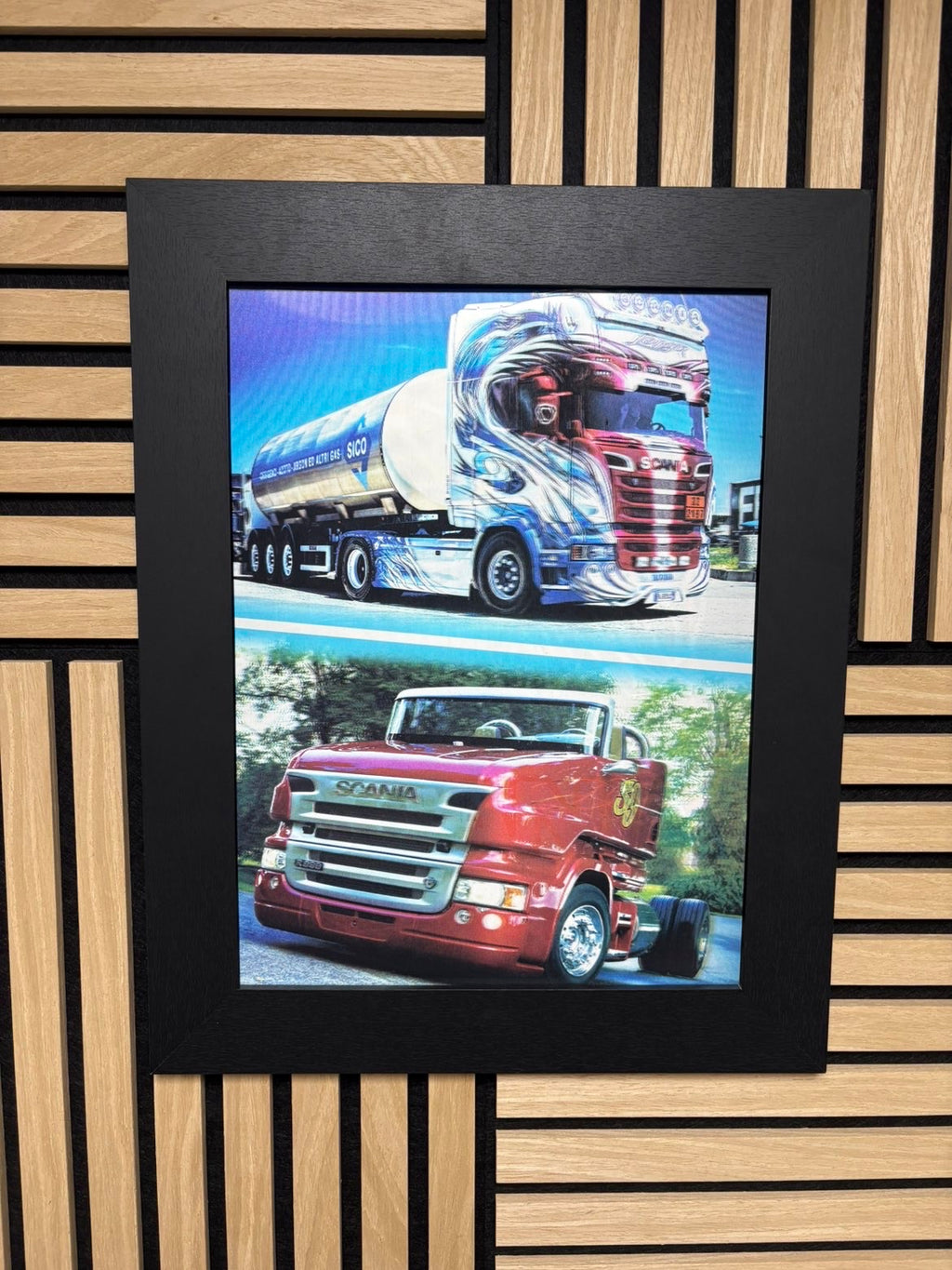 Scania 3D Lenticular Poster Framed 30x40cm