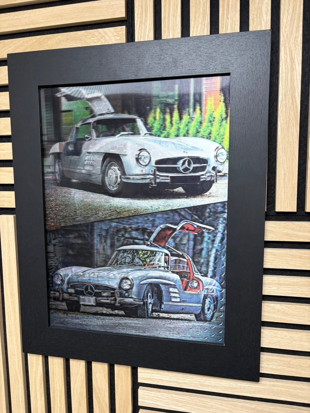 Mercedes Benz 3D Lenticular Poster Framed 30x40cm