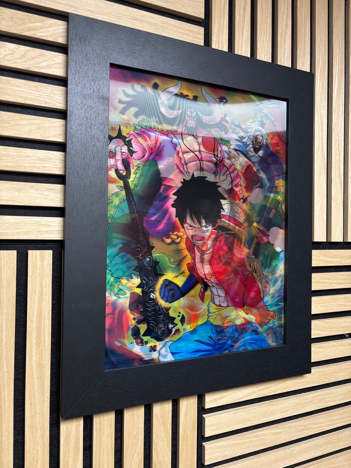 One Piece 3D Lenticular Poster Framed 30x40cm