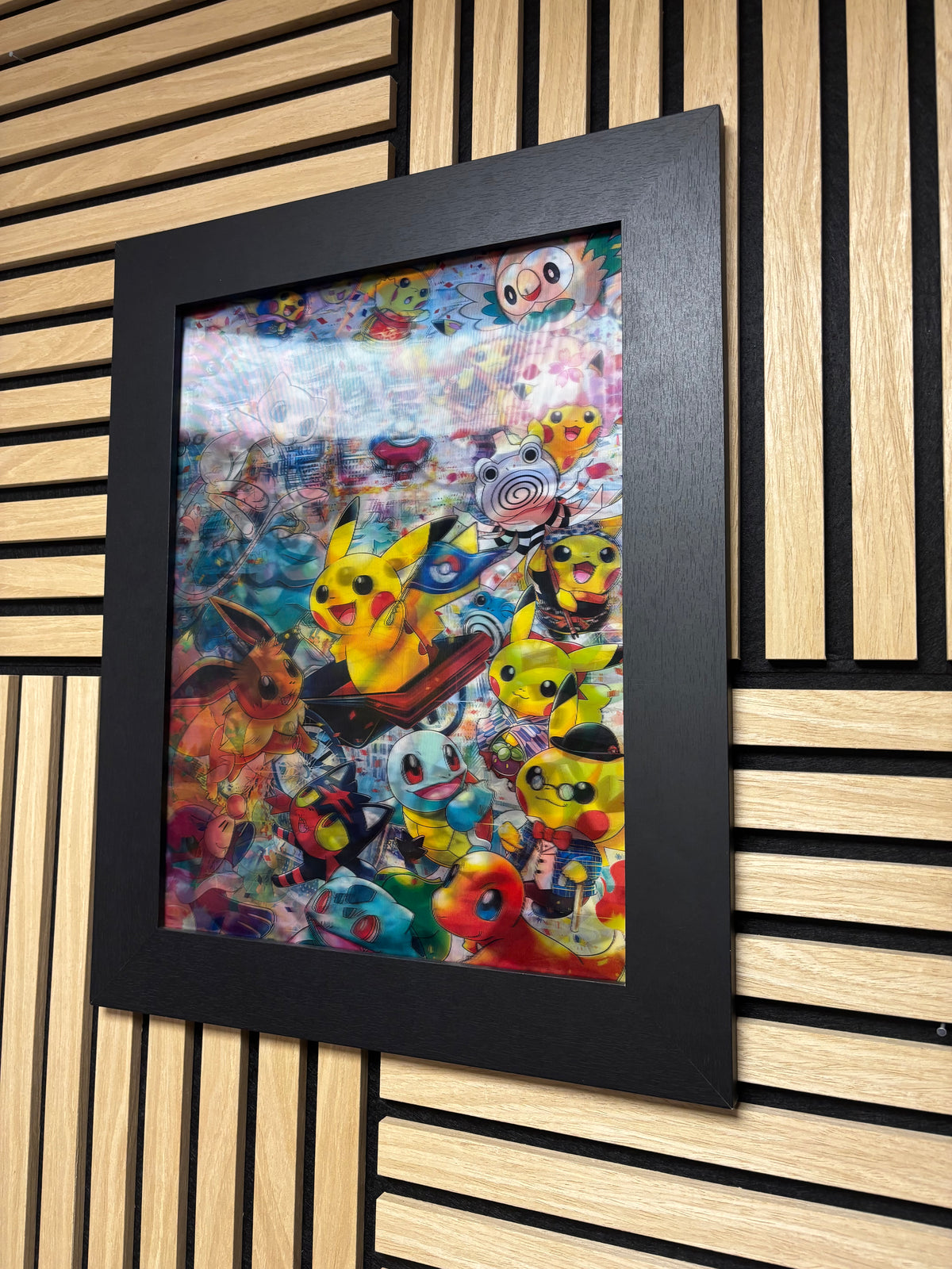 Pokemon 3D Lenticular Poster Framed 30x40cm