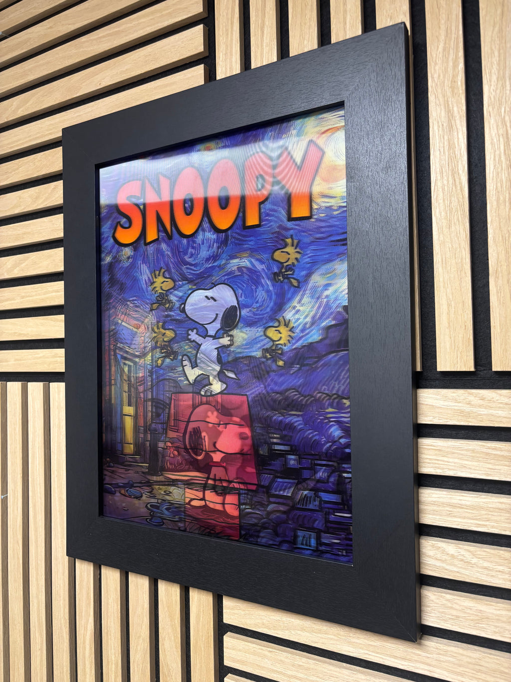 Snoopy 3D Lenticular Poster Framed 30x40cm