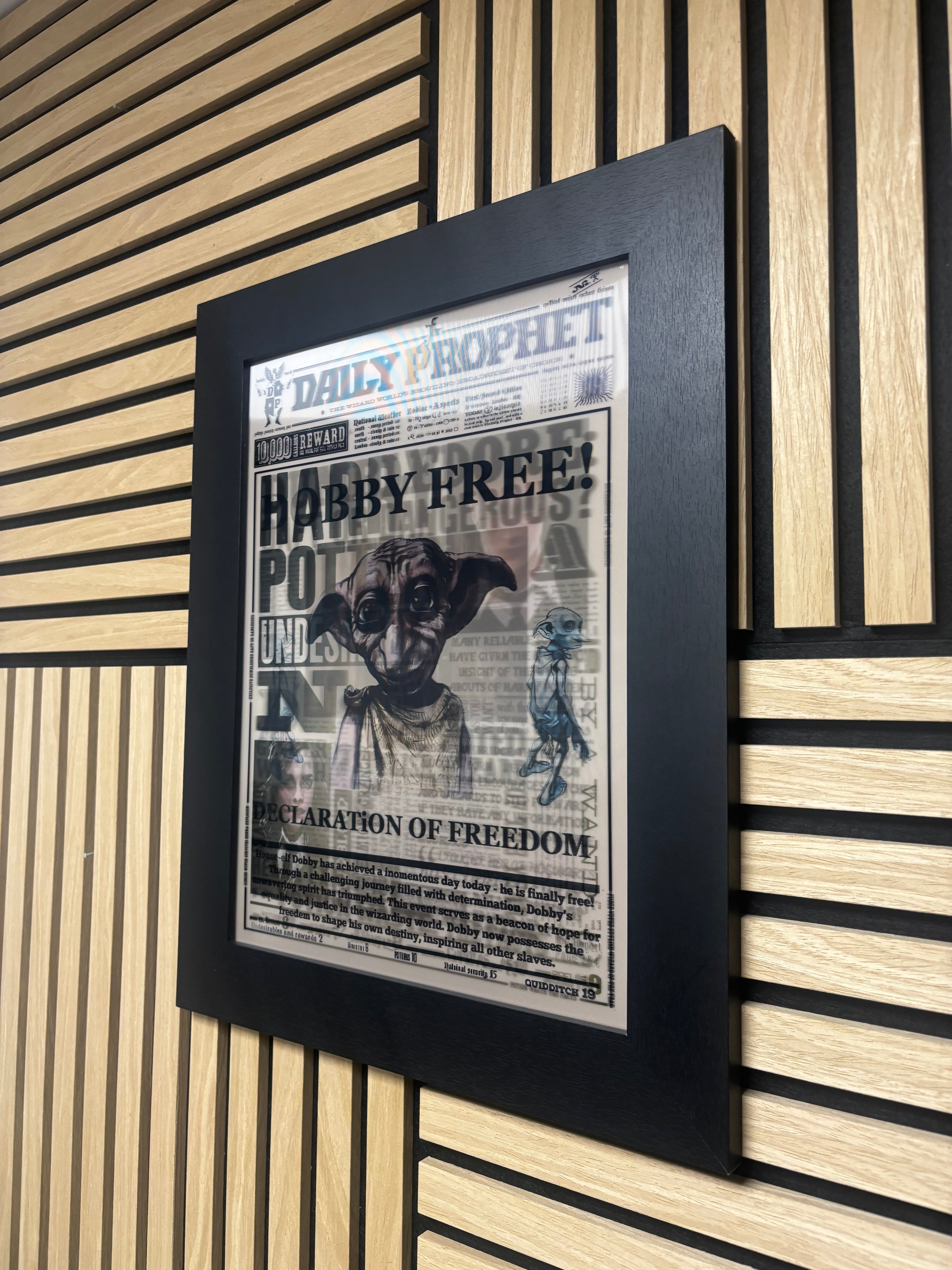 Harry Potter Newspaper 3D Lenticular Poster Framed 30x40cm