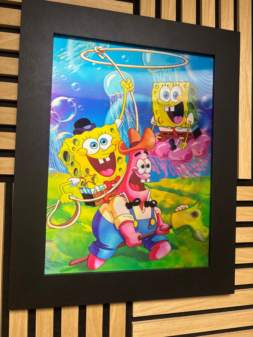 SpongeBob 3D Lenticular Poster Framed 30x40cm