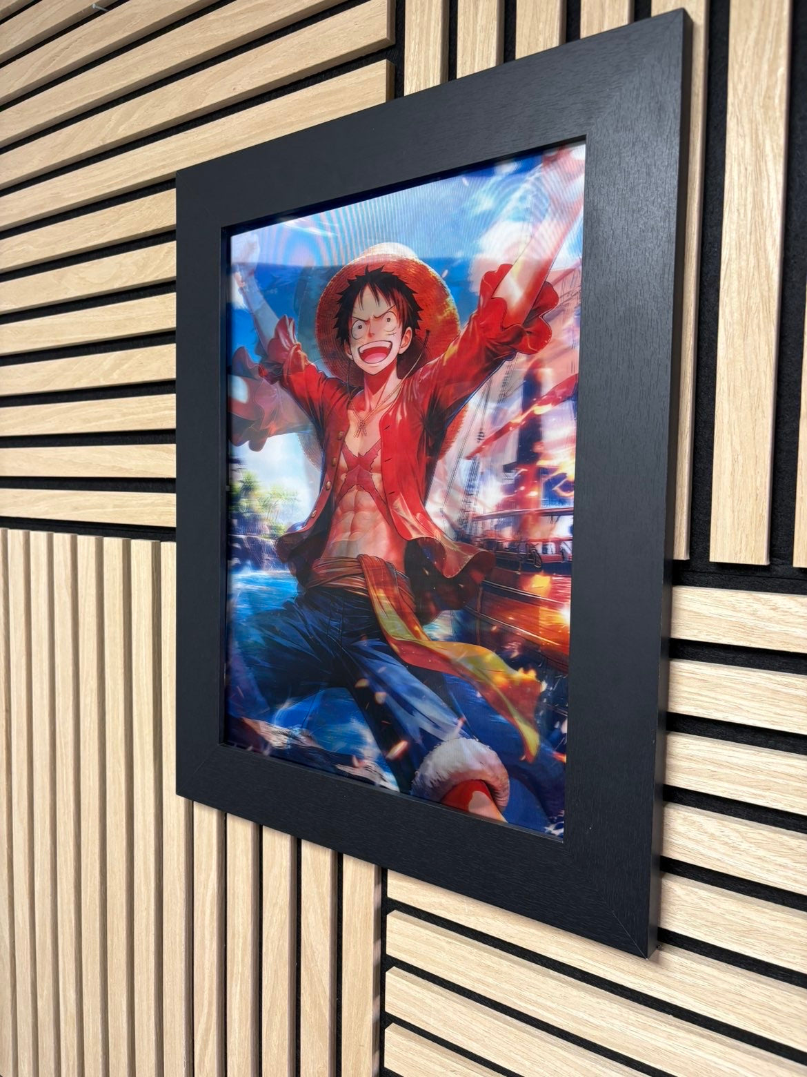 One Piece 3D Lenticular Poster Framed 30x40cm