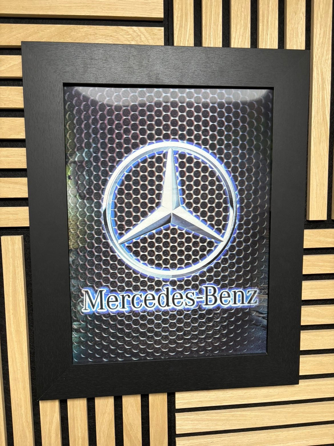 Mercedes Benz 3D Lenticular Poster Framed 30x40cm
